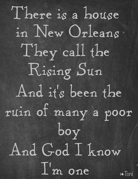 new orleans lyric|Lyrics for The House Of The Rising Sun by The Animals .